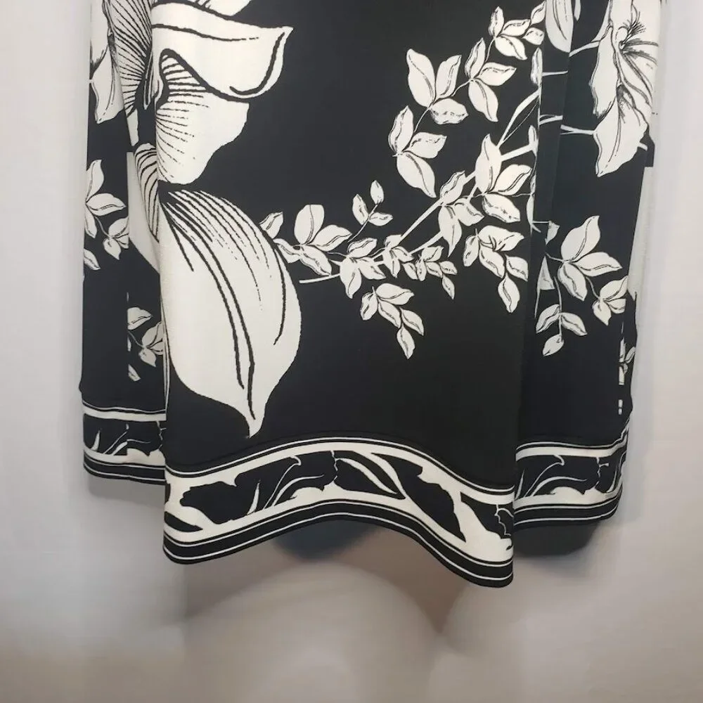 White House Black Market Floral Square Neck Dress Women's Sz S - Picture 5 of 10